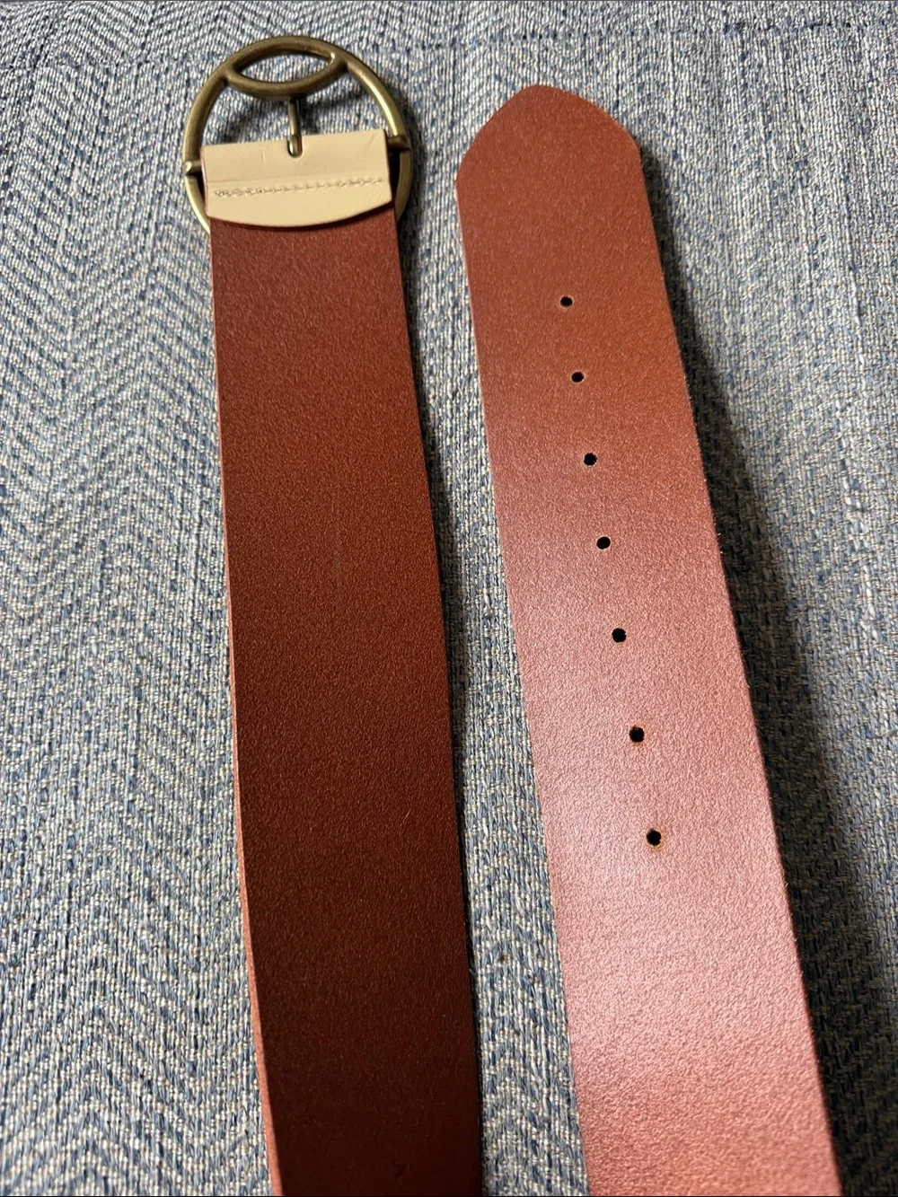 Anthropologie Women’s Tan Leather Belt Size: XS/S